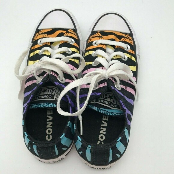Converse Chuck Taylor All Star Rainbow Zebra OX Low Top Sneakers Women's Size 5 - Picture 7 of 12